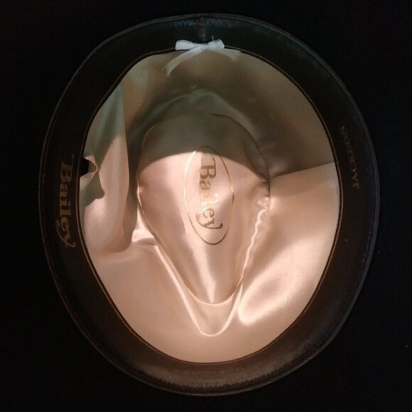 Bailey's Jackson Fur Felt Black Western/Cowboy Hat | Vintage 1990s | Size 6 5/8 - Picture 5 of 16